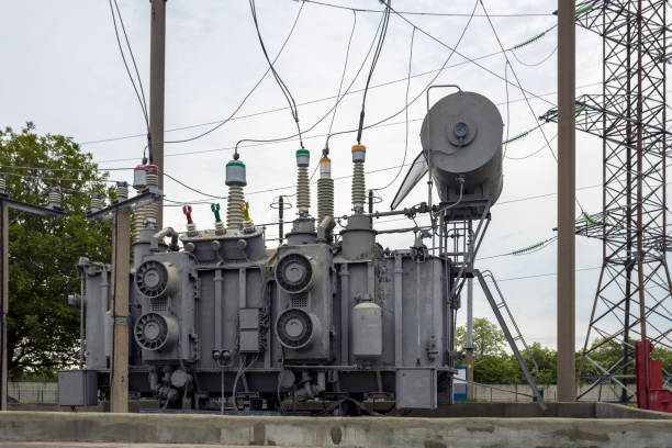 A Muscatine Power and Water transformer being inspected for maintenance to prevent outages.